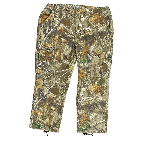 Realtree Edge Men's XL Cargo Pants Multicolor Camo 21x30 Stretch Waist - Picture 1 of 8